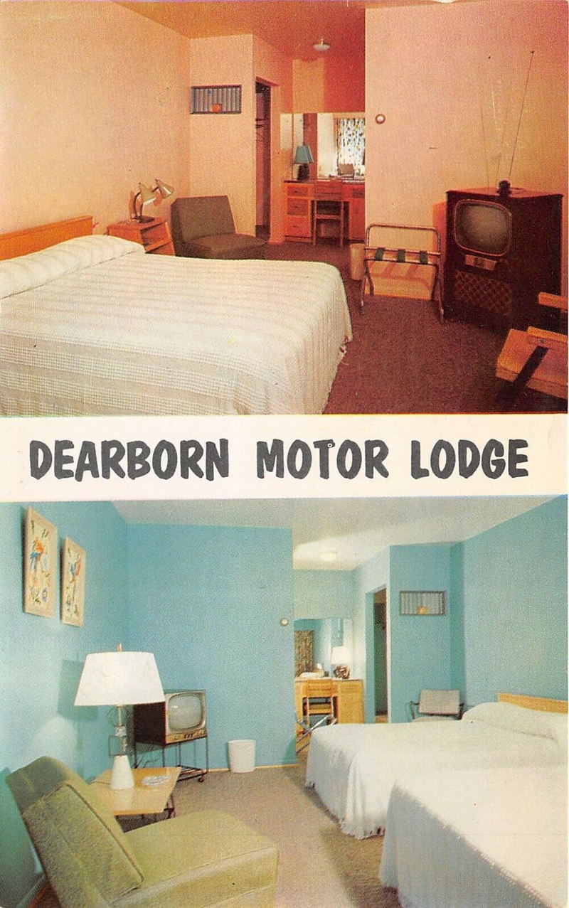 Dearborn Motor Lodge - Vintage Postcard (newer photo)